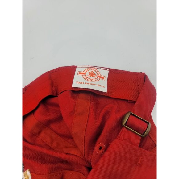 2005 Anhauser Busch Budwesier Adjustable Baseball Hat  Red - Picture 5 of 6